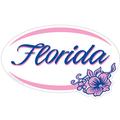 Florida Pink Purple Hibiscus Oval