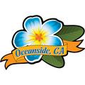 Oceanside, CA Blue Plumeria With Banner