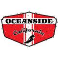Oceanside Red Distressed Shield