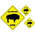 Bison Crossing Signs