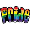 Pride Rainbow Peace Text