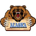Angry Black Bear Holding Sign