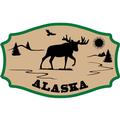 Moose Silhouette on Sign