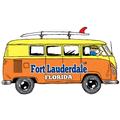 Ft. Lauderdale, Fl Orange Bus Side View