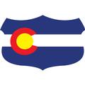 Colorado Flag Wide Shield Shape
