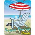 Tarpon Springs Beach Scene Chair With Umbrella