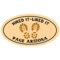 Tan Hiked It Liked It Oval