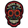 Taos, NM Black Red Sugar Skull