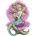 Virginia Mermaid in Shell