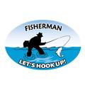 Fisherman Let's Hook up Oval