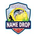 Fly fishing arrowhead shape logo
