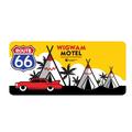 Wigwam Motel Yellow Sky Red Car