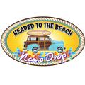 Headed To The Beach Woody Oval