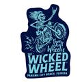 Wicked Wheel Blue Skeleton Motorcycle