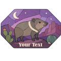 Desert Stained Glass Javelina Night