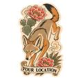 Prowling Coyote with Flowers