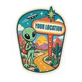 Desert Embroidered Patch Alien Hiker 