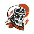 Glamis Retro Skeleton Rider Helmet