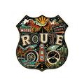 Route 66 Shield Icons Night