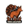 Orange Fox Crescent Moon